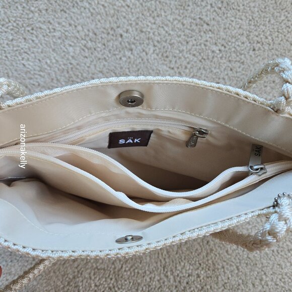 NWT The Sak Crochet Neutral Colors Bag - Picture 6 of 13